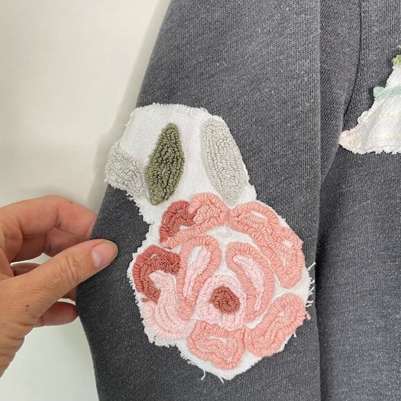 Madam P. Upcycled Vintage Chenille Sweatshirt sz. M #YY - Picture 8 of 10